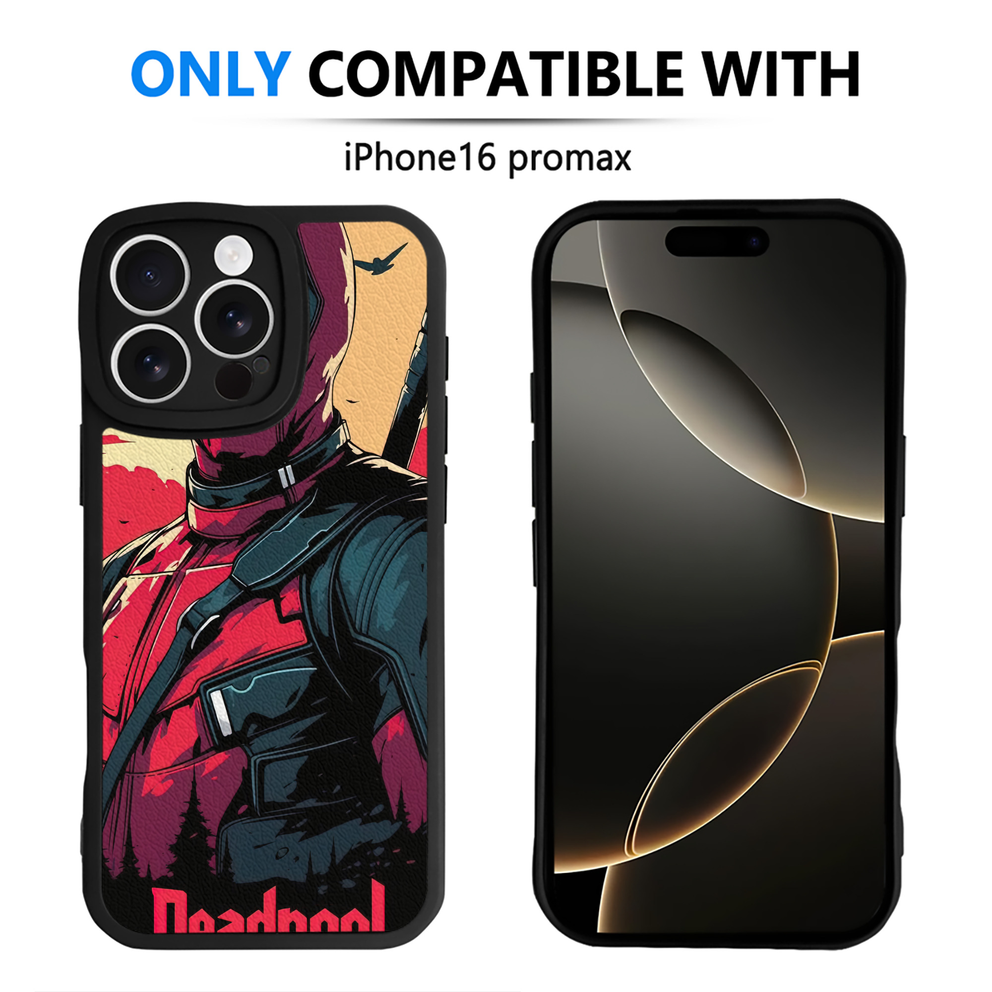 （画像用） Deadpool デッドプール 【iPhone 16シリーズ対応】シリコンスマホケース（レザー調） 材質：シリコン